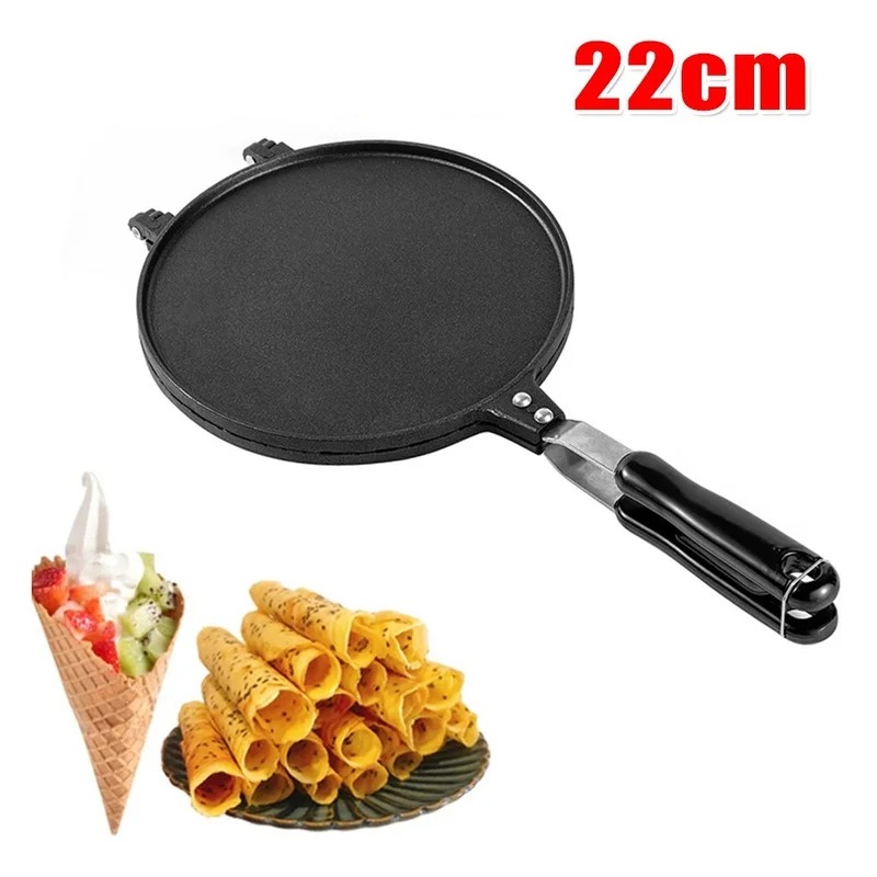 Waffle Cone Maker - 22センチメートルノンスティック卵ロールワッフルメーカーベーキングパンアイスクリームコーンメーカー工具金型卵フライパンケーキモールドベーキングペストリーツールdiy