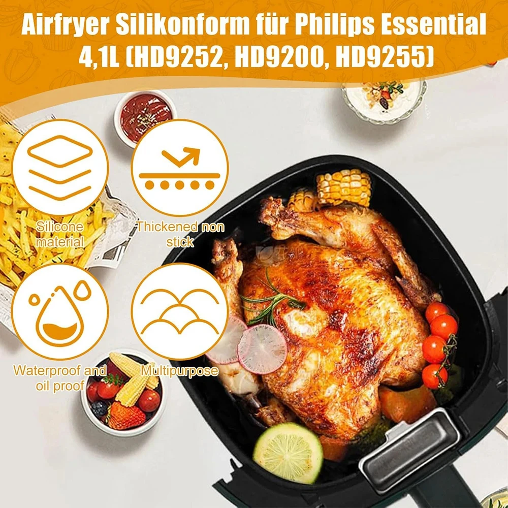 17cm シリコンエアフライヤーモールド - フィリップス  - Philips Air Fryer Hd9252 のレビューと価格