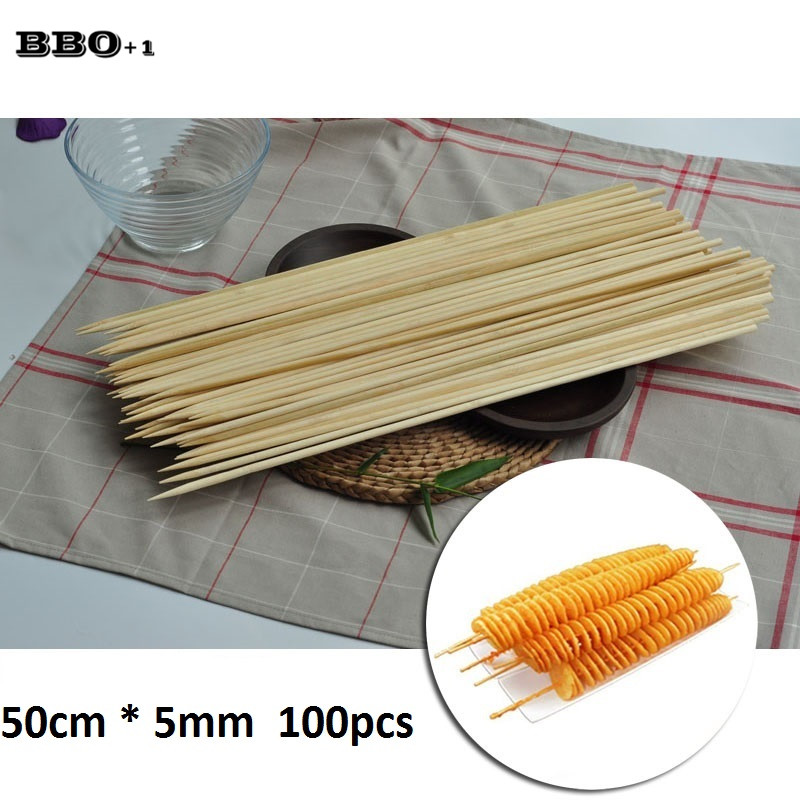 50cm×5mm 長さのある使い捨てBBQグリル竹串 トルネ - Corn Dog Stick のレビューと価格