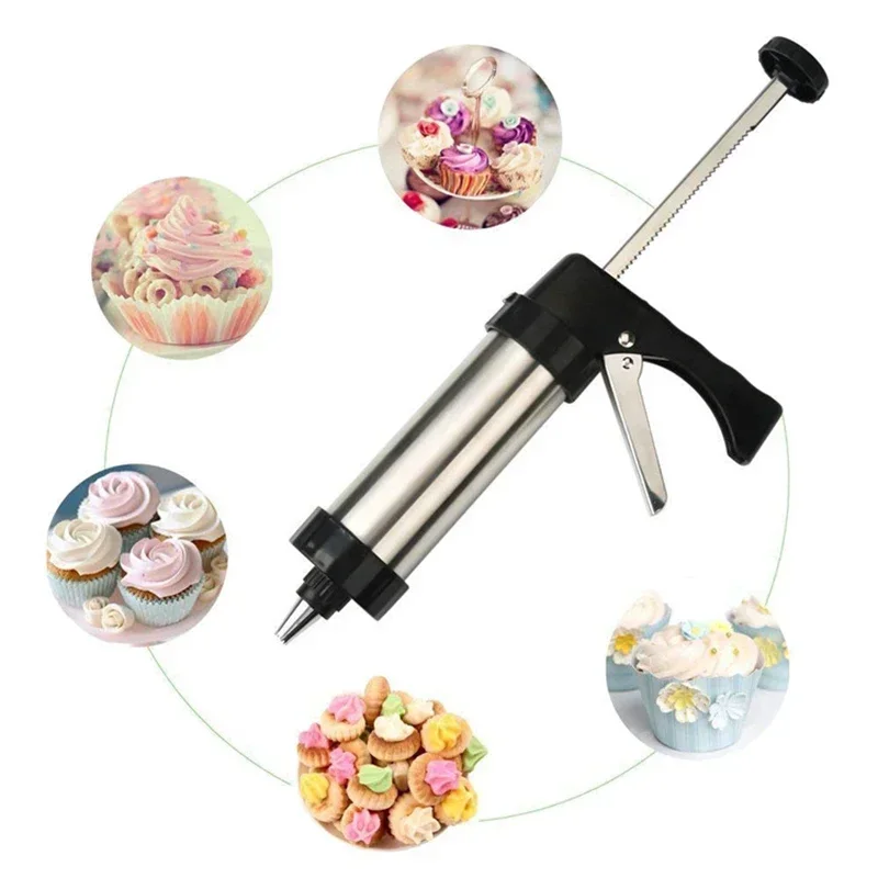クッキープレスガンキットステンレス鋼ケーキクリームデコレーシ - Churros Maker Gun のレビューと価格