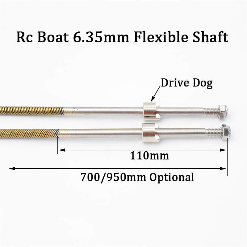 ドライブドッグ付きの柔軟で柔軟なプロペラシャフト,rcボート - Corn Dog Stick のレビューと価格