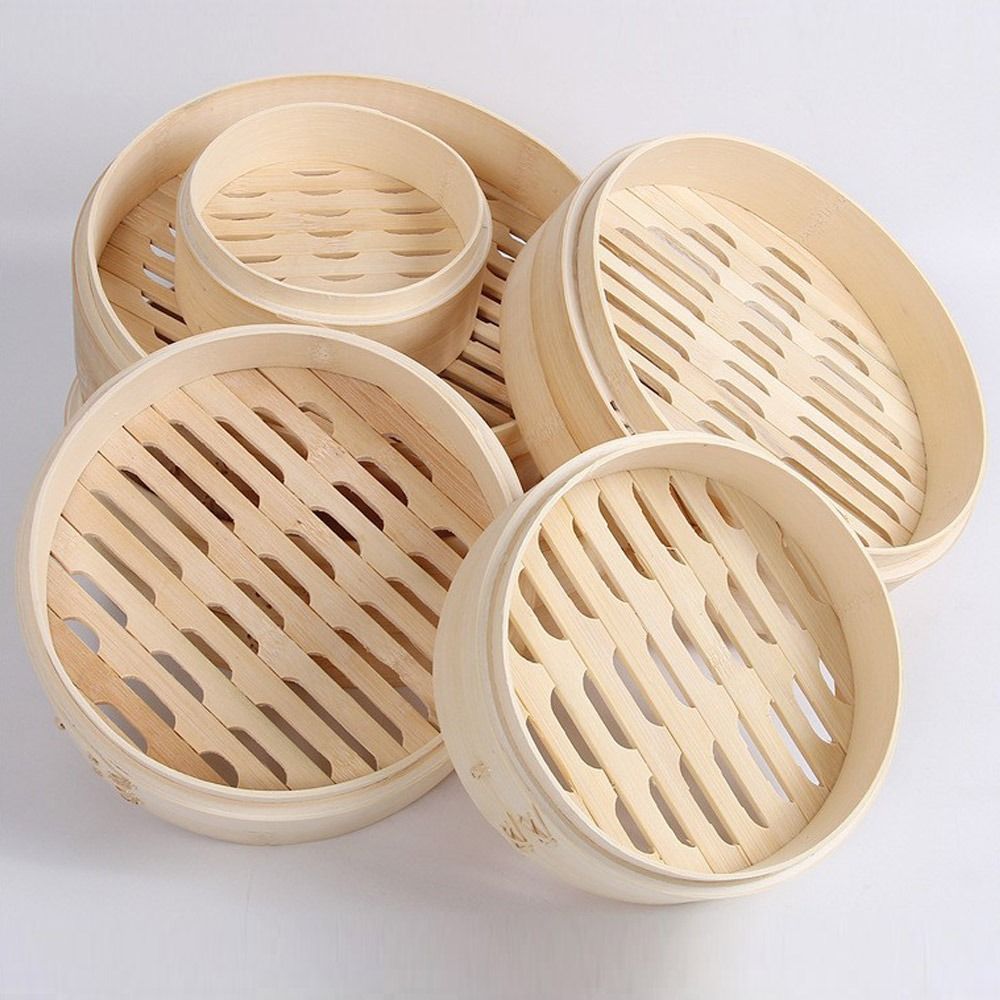 蓋付きせいろバスケット 餃子蒸しバスケット 中華蒸しバスケッ - Bao Steamer Bamboo のレビューと価格